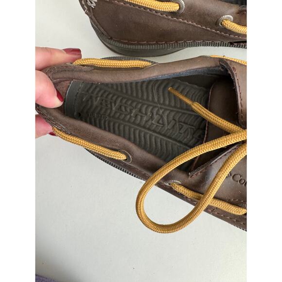 Men’s Columbia Dockside Boat Loafers Brown Leather 7 - Picture 7 of 13
